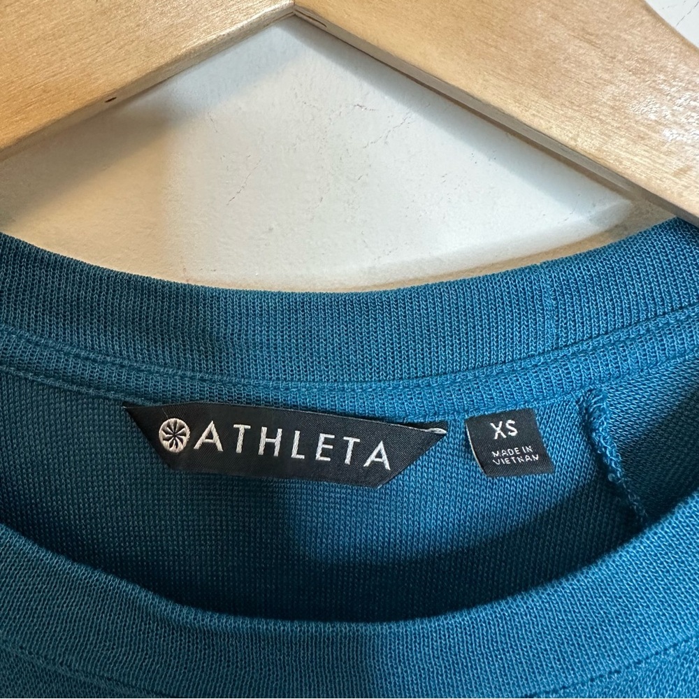 Athleta Serene Mindset Sweatshirt in Coastal Teal Size XS - Picture 4 of 6